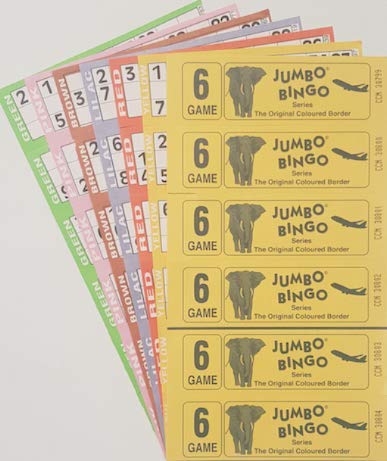750 6 PAGE GAMES JUMBO BINGO TICKETS 6 TO VIEW JUMBO BINGO BOOKS