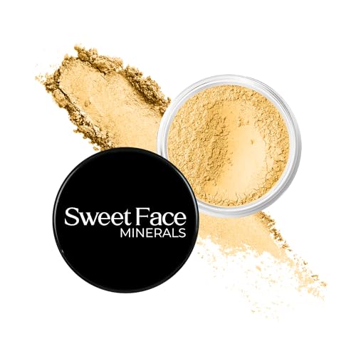 YELLOW CORRECTOR POWDER (5g Sample Size Jar) Concealer for Redness, Rosacea, Dark Circles, Blemishes – Mineral Makeup Jar – Talc-Free, Vegan, Cruelty-Free, Noncomedogenic, Full Coverage, Banana
