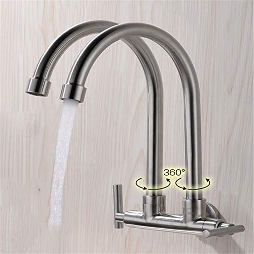 Stainless steel 304 kitchen dishwashing faucet onein and twoout