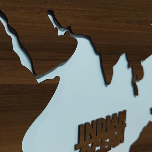 Image of rawpockets - 3D Wooden World Map With Clock Wall Decor | Wall Art, Wall Hangings & Gift | Travel Map | Living Room Wall | Bedroom Wall | Working Space - Dark Walnut Color - Large Size(180 X 105 CM)