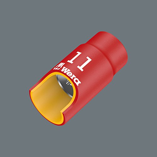Wera 05004962001 8790 B Zyklop Vde Drive Socket, Red/Yellow, 3/8-Inch, 18 x 46 mm - Image 4