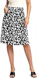Viodia 25' Knee Length Skorts Skirts for Women with Zipper Pockets Stretchy Modest Aline Midi Skort for Casual Summer Travel