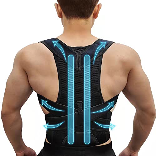 Back Brace Posture Corrector For Women And Men,Back Lumbar Support Improve Posture And Relieve Lower and Upper Back Pain,Adjustable Back Posture Corrector (Large)