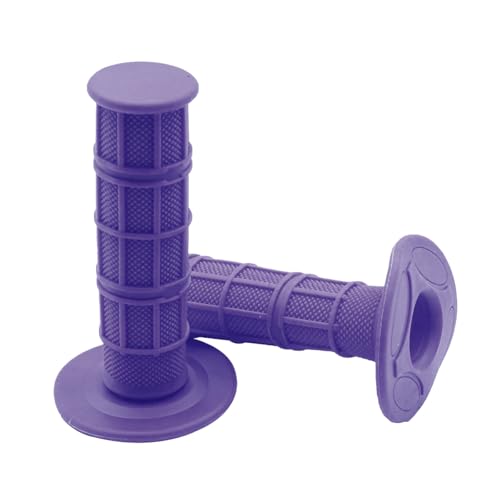Image of BELOMI Motorcycle Hand Grips, 2PCS 7 /8 inch 22mm 24mm Non-Slip Soft Rubber Handlebars, Comfortable Motorbikes Handle Replacement Protection Accessories, Universal for Dirt Bike, Off Road, ATV(Purple)