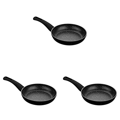 Imagen de Monix Cosmos - Set de 3 sartenes, 20-24-28 cm, con antiadherente efecto piedra, color gris oscuro antracita