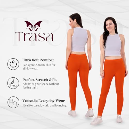 Image of TRASA Women's Skinny Fit Ankle Leggings