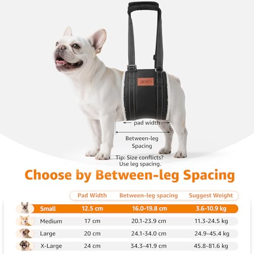 Small Dog Mobility Aids Support Sling For Back Legs, Adjustable Dog Lifting Harness to Lift Pets Hind Front Rear for Canine and Old K9 Cruciate Ligament Rehabilitation - Image 6
