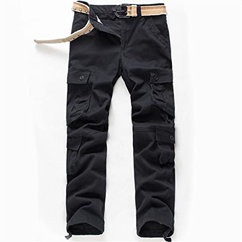HARGLESMAN Men's Utility Cargo Work Pants Casual Relaxed Fit Overall Rip Stop Trousers with 8 Pockets2