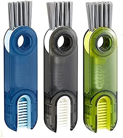 3 Pcs 3 in 1 Cleaning Brush,3 in 1 Bottle Cup Lid Detail Brush,Multi-Functional Cup Lid Crevice Cleaning Tools,Clean Brushes for Nursing Bottle Cups Cover Gap