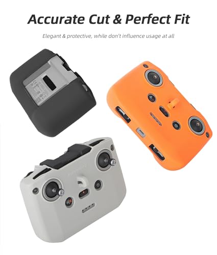 Image of GetZget Sunnylife Silicone Protective Cover with Lanyard Strap Remote Controller Protective Sleeve for Mavic 3 /Air 2S /Mini 2 /Mavic Air 2 Accessories (Grey)