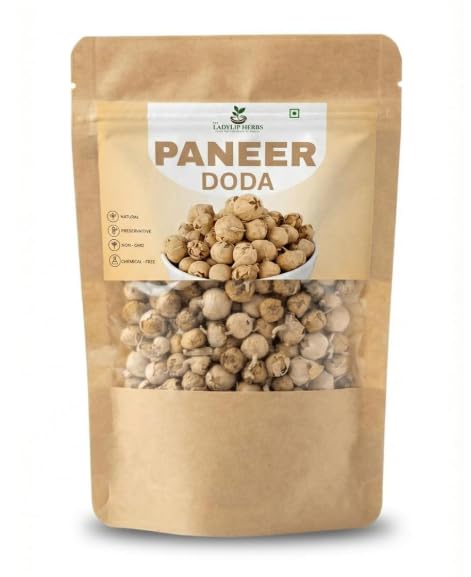 Paneer Doda Whole 50g | 100% Pure Natural Paneer Ke Phool (Withania Coagulans) for Diabetes Care | Premium Dried Indian Herb | No Preservatives, Additives or Artificial Colours | Paneer Doda Phool-image-13