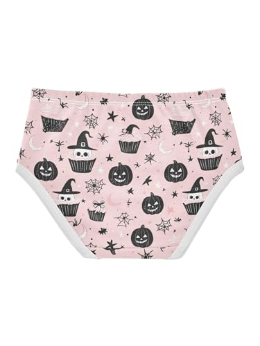 ZZKKO Abstract Wacky Skeleton Pumpkins Girls Underwear Toddler Panties for Girls Comfort Brief Size 2T2