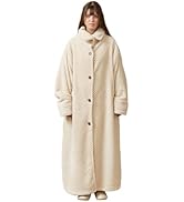 LOWYA GROONY Wearable Blanket, Energy Saving, Men's, Women's, Room Wear, Pajamas, Winter, No Hood, Washable, Long, Cute, Thick, Length, 53.1 inches (135 cm), S, Stained Color, Tweed Beige