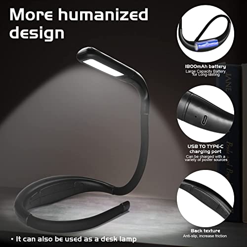 image for findyouled LED Neck Reading Light, Rechargeable Book Lights for Readin