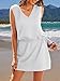Hount Women's Cover Up Classic Beachwear Bikini Swimwear Dress Swimsuit Swim Bathing Suit Beach Sundress(White, Small)