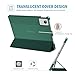 ProCase Folio Case for Lenovo Idea Tab 11" 2025 with Pen Holder, Lenovo Idea Tab 11 Inch TB-336ZU/TB-336FU Slim Stand Tri-Fold Hard Shell Protective Tablet Cover Translucent Back Case -Mgreen