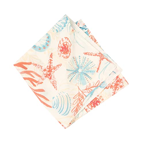 Juego de 6 servilletas de tela multicolor reversibles miniatura 1