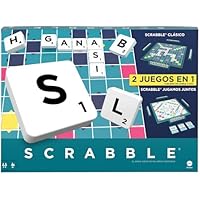 Mattel Games Scrabble 2 Juegos en 1 , juego de mesa familiar,