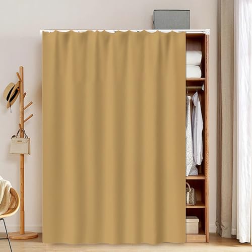 Estantería para puerta de armario antipolvo con riel y estantes de tela para la sala de estar 2