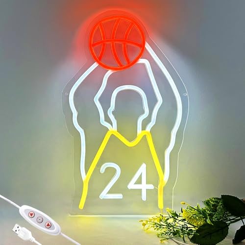 KeyDoors Basketball Neon Sign with Dimmable LED Light