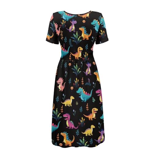 Image of Women's Summer Formal Dresses Short Sleeve Wrap V Neck Dresses Bridesmaid Wedding Guest Dress with Pockets