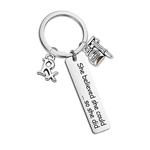 SIDIMELO Pharmacist Gifts Pharmacy Graduation Keychain She Believed She Could Pharmacy Tech Keychain Pharmacy Technician Keychain Pharmacist Keychain