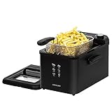 Cecotec CleanFry Infinity 4000 Black freidora de 4 litros, Filtro OilCleaner, 3270 W, cubeta, cestillo de freír Aptos para lavavajillas, 30 Minutos y Cuerpo y Tapa lacados en Negro