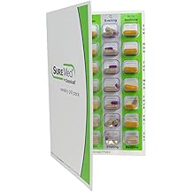4 Times a Day Weekly XL Cold Seal Pharmacy Blister Pack System Cards for Pills -Two Piece Unit Dose Tri-Fold Booklet, Easy No Extra Equipment Needed 4X a Day Weekly - 300 Pack