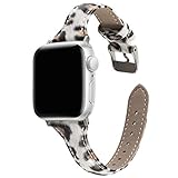 MeShow TCSHOW 40mm 38mm Swallow Gird Style Replacement Strap Wrist Band with Silver Metal Adapter Compatible for Apple Watch Series 4 3 2 1 (G)(Not fit for iWatch 42mm/44mm)