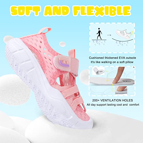 Image of JOINFREE Toddler Boys Girls Water Shoes Breathable Qucik Dry Sport Beach Sandals Lightweight Barefoot Flexible
