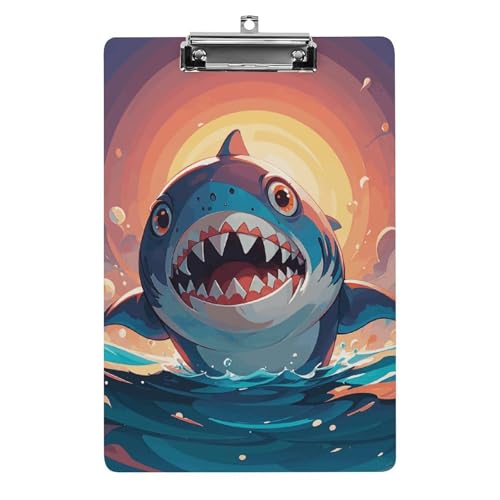 Porte-bloc A4 requins pour étudiants et enseignants - Idéal pour les notes de cours