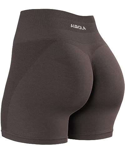 AUROLA Intensify V2.0 Women's Workout Shorts Athletic Running Shorts, Seamless High Waist Gym Yoga Shorts