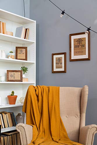Image of Rustic Wooden Poster Picture Frame 18x24 - Natural Solid Eco Distressed Wood for Wall Mounting Photo Frame - Honey Brown