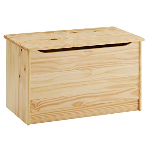 IDIMEX Coffre à jouets HANNAH coffre de rangement malle rectangulaire avec abattant, en pin massif recouvert d'un vernis naturel