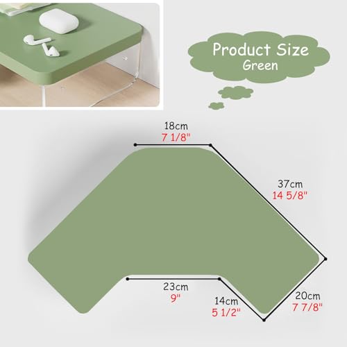 Support d'écran d'angle en bois et acrylique réhaussur de bureau en L - 7