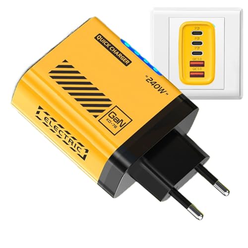 Bloque Cargador USB - Estación de Carga con 5 Puertos para Enchufe de Pared | Enchufe Cúbico Multipuertos Para Viajes Hogar Oficina Uso Interior