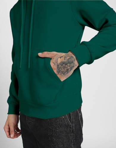Image of Veirdo 280 GSM Cotton Fleece | Hooded Neck Full Sleeve | Regular Fit Sweatshirt | Solid Hoodie for Men | Sizes: S to 3XL