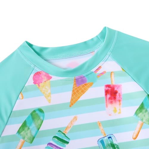 Image of BFUSTYLE Girls Swimsuit 3 Pieces Rash Guard Kids Long Sleeves Bathing Suit 3-8 Years Sun Proction Swimwear Tankini