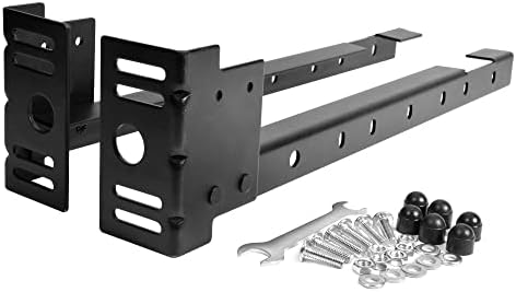 Universal Footboard Extension Brackets, Bed Frame Extenders for Footboard, Headboard Brackets for Metal Bed Frame, Footboard Attachment Kit Can Drilled to Fit Twin, Full, Queen, or King Size Beds.