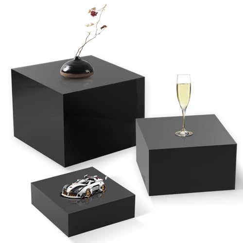 Elevadores de buffet Gowing en negro para mesas de postres 2