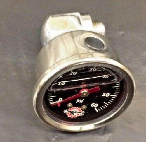 Chrome Rocker Box Shaft End Oil Pressure Gauge Harley Ironhead Shovelhead black