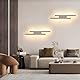 Riserva Wandleuchte LED Innen, Kreative Wandlampe Moderne, 3000K Warmweiß Wandlampe, 16W LED Lange Wandleuchte Innen für Schlafzimmer, Wohnzimmer, Korridor, Treppenhau, Chrom 40cm