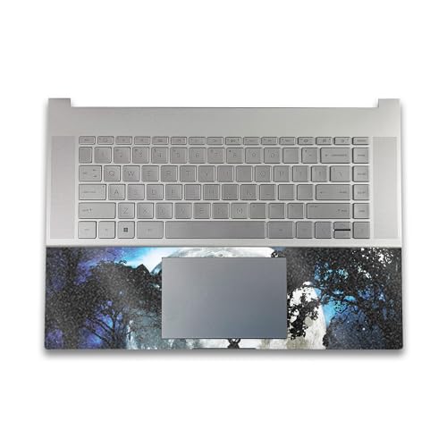 Image of Glossy Glitter Gaming Skin Compatible with HP Envy x360 16 inch (2023) - Moonlight Deer - Premium 3M Vinyl Protective Wrap Decal Cover - Easy to Apply | Crafted in The USA by MightySkins