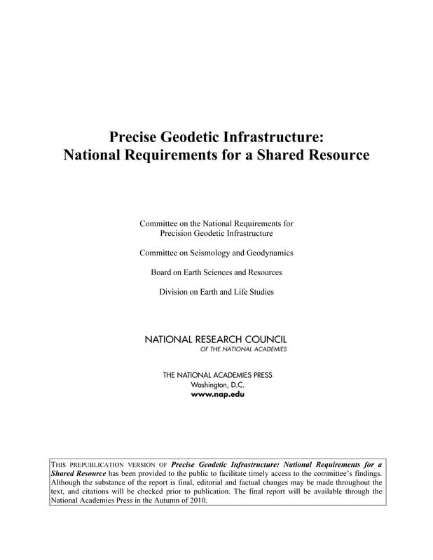 Buy Precise Geodetic Infrastructure: National Requirements for a Shared Resource — BookShops.in