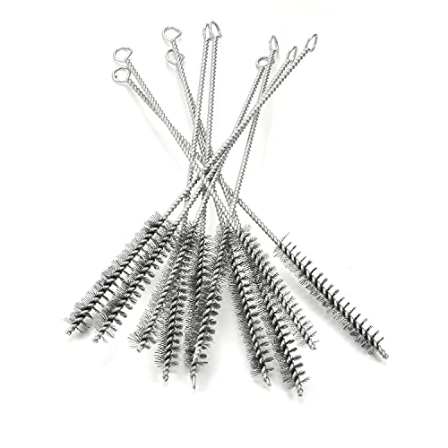 Image of Utoolmart Steel Wire Cleaning Brush, Spiral Power Tube Cleaning Tool, Bottle Brush, 0.6-inch Diameter 12-inch Length, 10pcs