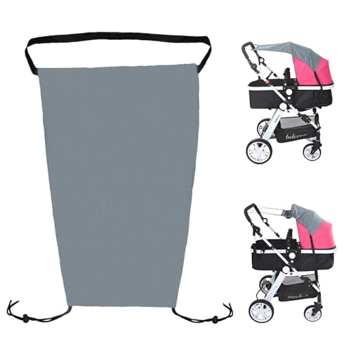 Parasol Universal Para Cochecito De Bebé - Toldo Regulable Con Protección UV 50+ Para Capazos Y Sillas De Paseo - Capota Elegante Y Resistente - Color Beige Parasol Carrito Bebe Universal