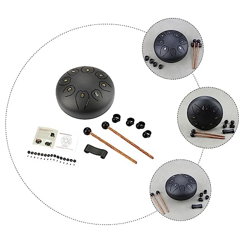 Tambor de lengua negro grande para percusión portátil miniatura 2