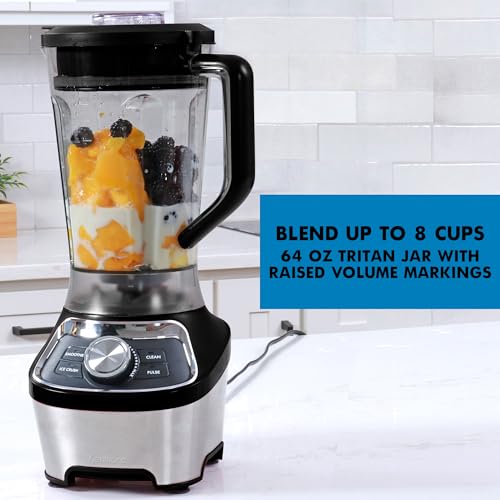 Kenmore Countertop Blender - Electric Mixer, Frozen Smoothie, Shakes, Milkshake, Puree Maker, Licuadora Grinder Kitchen Appliance With Ice Crush & Pulse Function, Dishwasher Safe Plastic jar, Black by Koolatron - Image 2