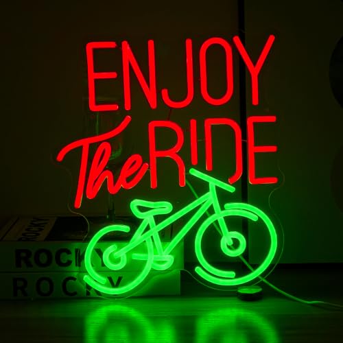 Image of Enjoy The Ride Neon Sign, Gym Sign Fitness Neon Light, Usb Powered