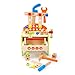 Robotime Banco de Trabajo Herramientas de Madera Juegos de Cajas para niños con cajones, Martillo, Llave Inglesa Pretend Play Toys para 3 4 5 años (Type1)
